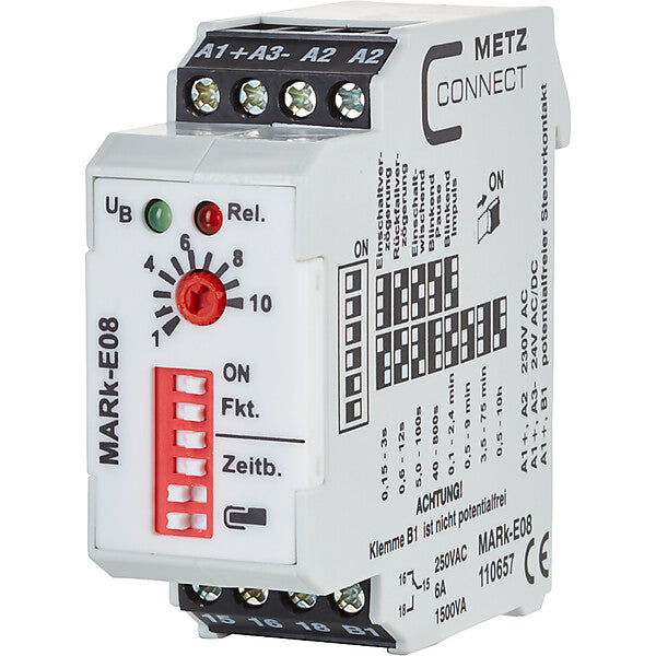 METZ CONNECT Zeitrelais 1W, 15s-10h MARk-E08 230AC/24uc